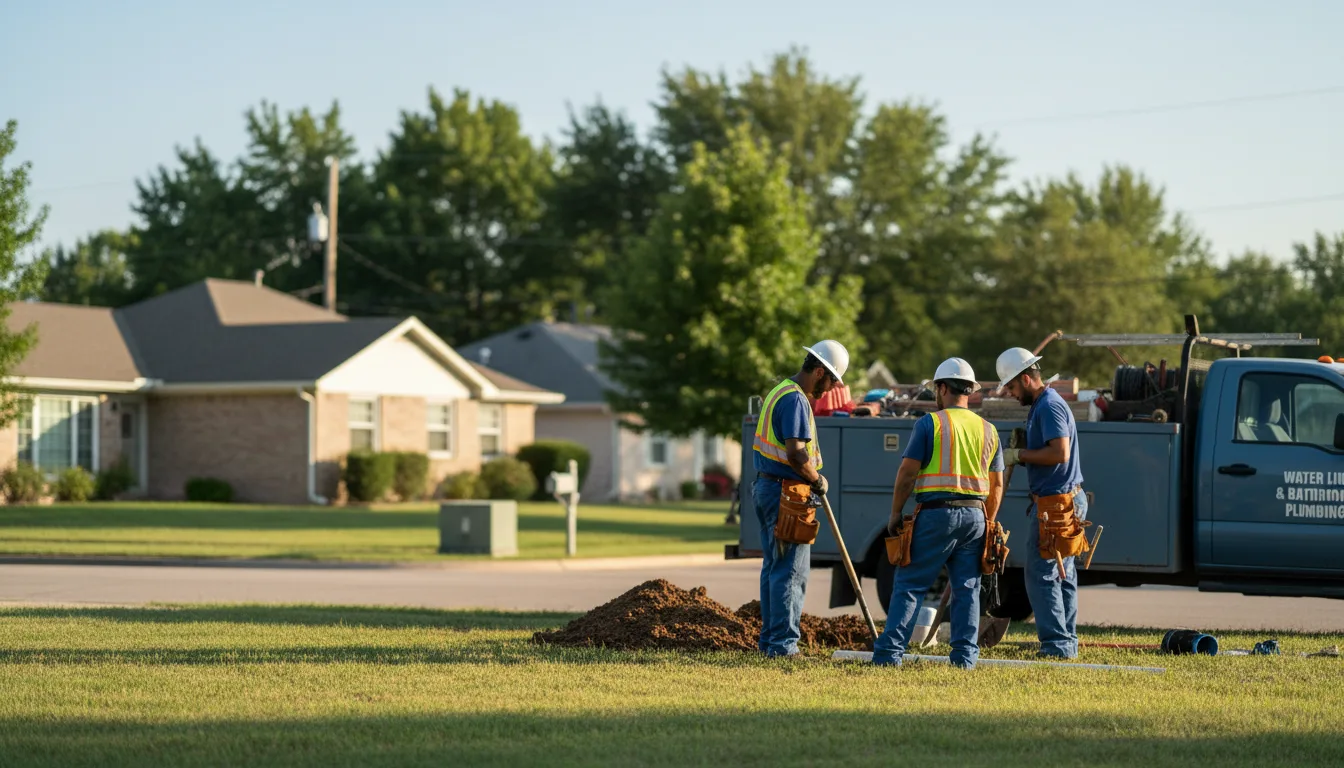 Residential water line and bathroom plumbing service in Russellville, IN